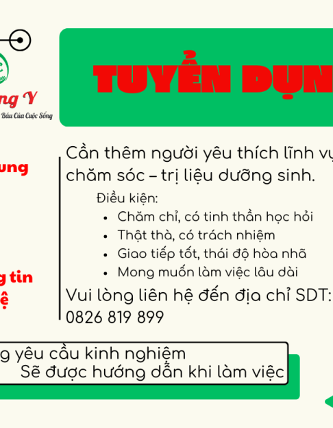 Tuyển Dụng Nhân Viên | Mộc Spa Đông Y
